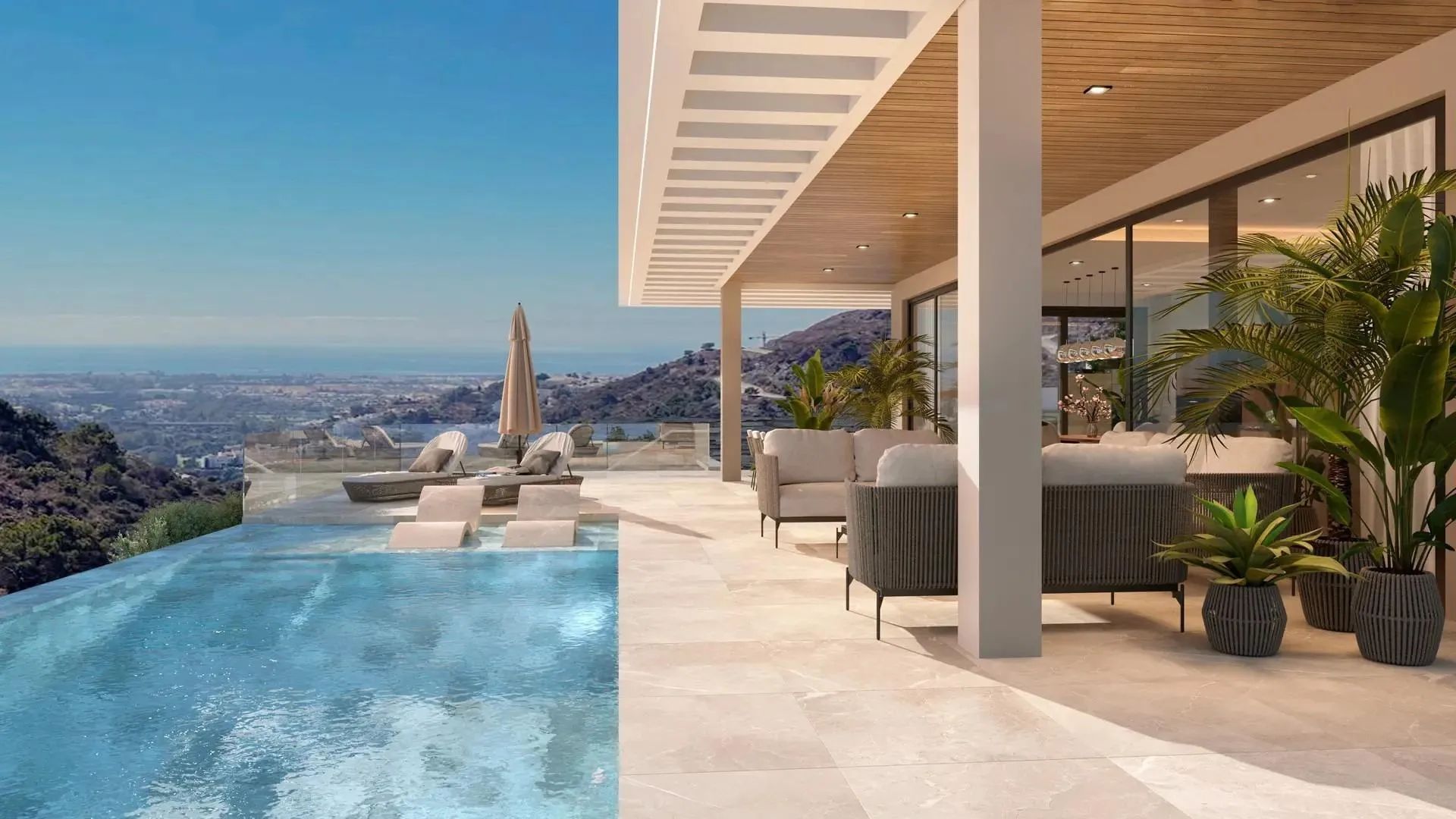 Architectonisch meesterwerk in Benahavís – luxe nieuwbouwvilla met panoramisch zeezicht en privé spa foto {{pictureIndex}}