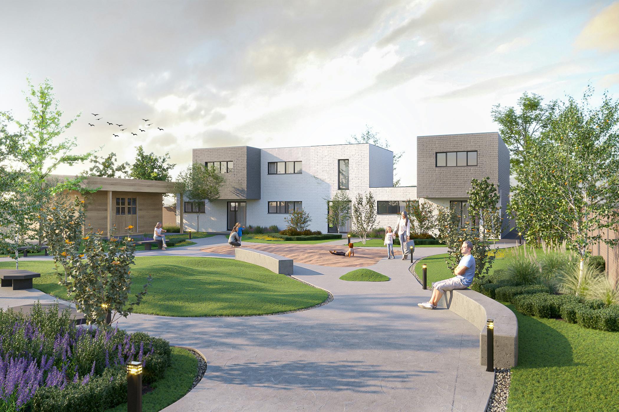Energiezuinige woningen met 3 slaapkamers en tuin te Genk foto {{pictureIndex}}