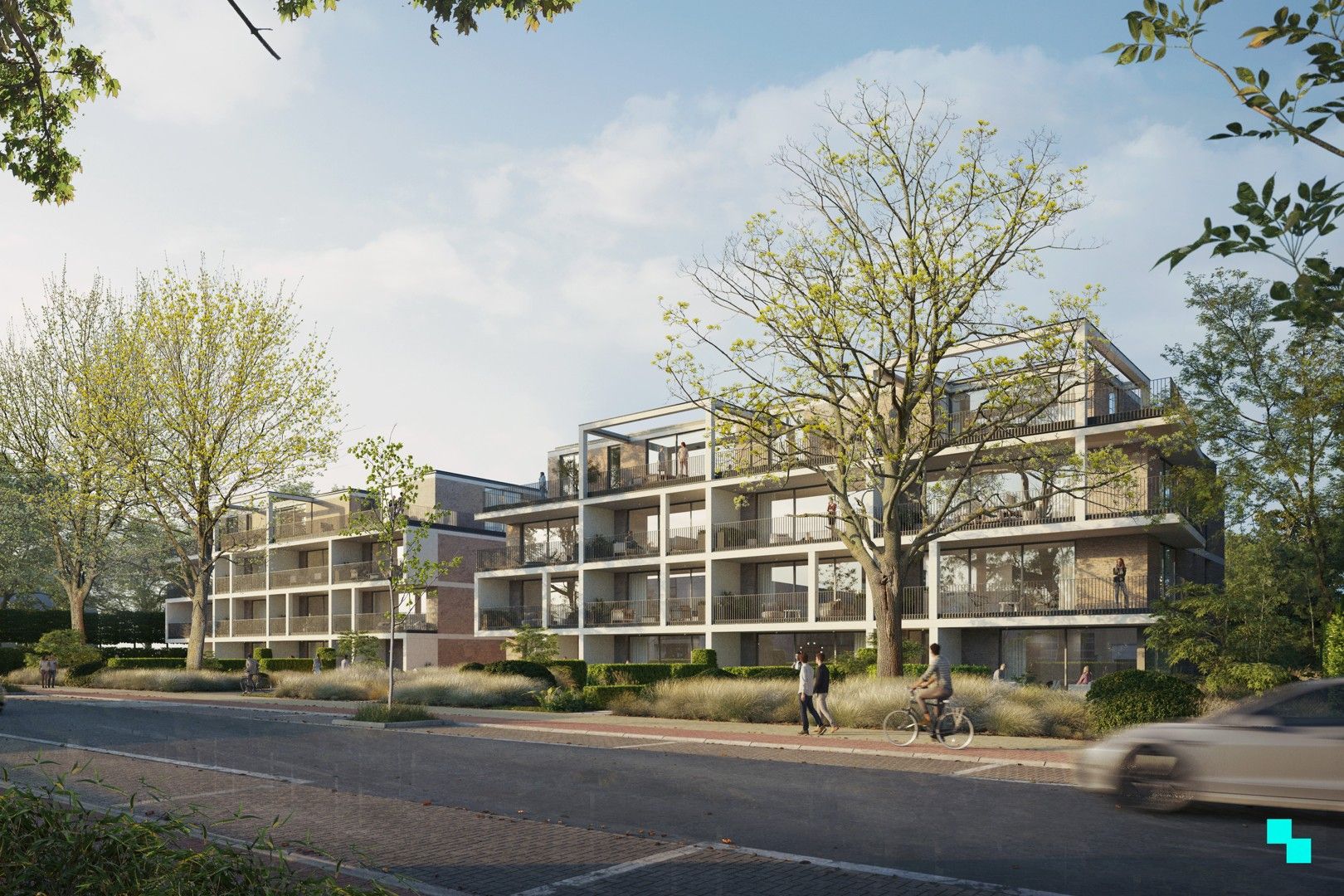 Stedelijk wonen en een groene omgeving foto {{pictureIndex}}