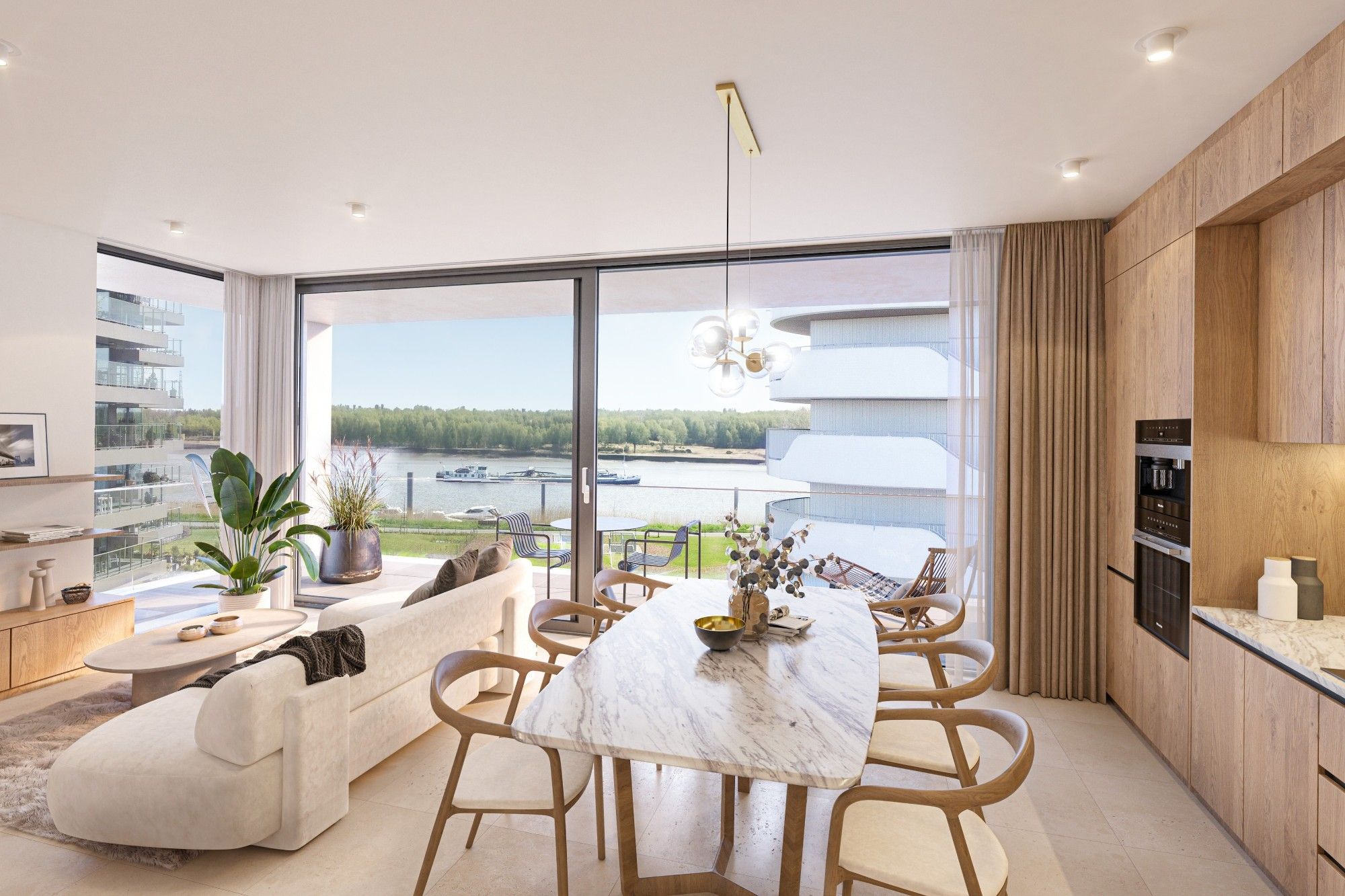 Stijlvolle nieuwbouwappartementen met unieke ligging aan de Schelde foto {{pictureIndex}}