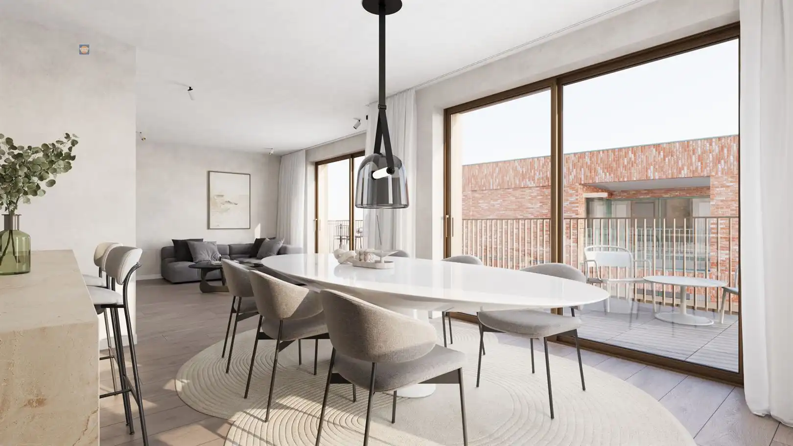 Prachtig gelijkvloers appartement met twee slaapkamers en groot terras foto 8