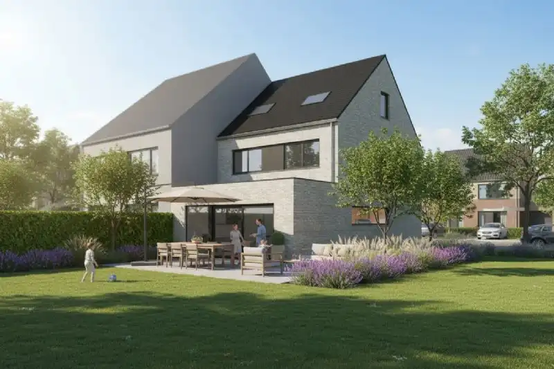 Nieuw te bouwen halfopen woning te Aalter. foto 2