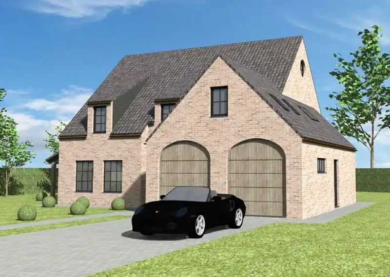 Nieuw te bouwen alleenstaande woning te Waregem. foto {{pictureIndex}}