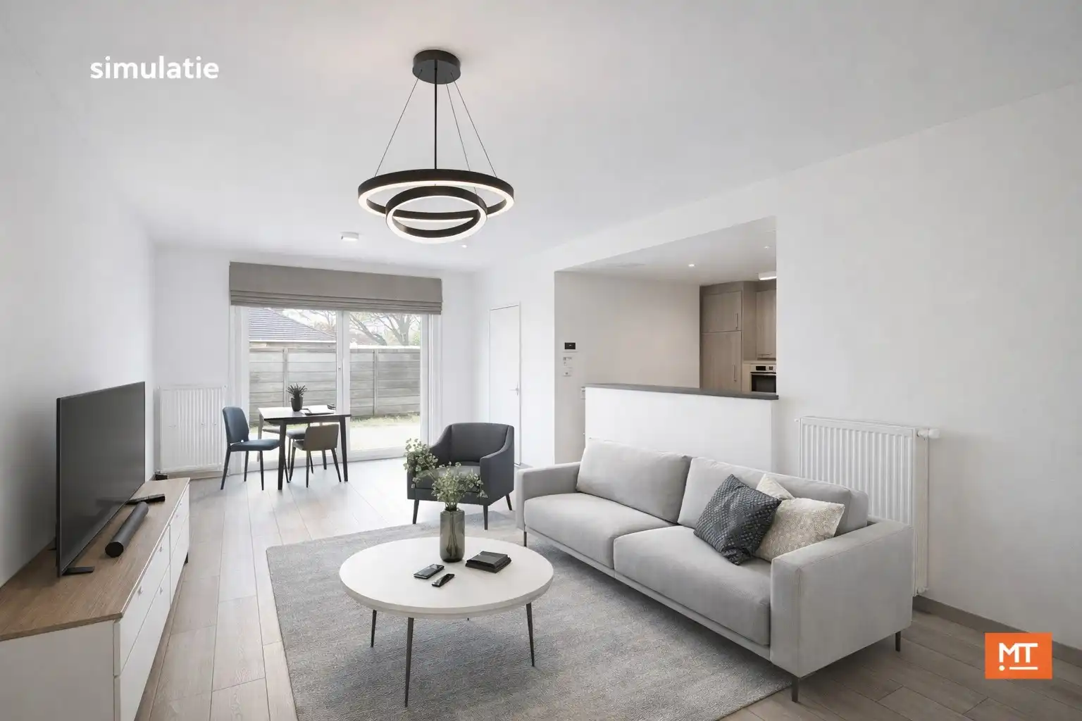 Gelijkvloers appartement met 2 slaapkamers, Zuidwestgericht terras en garage in het centrum van Zonnebeke foto 3