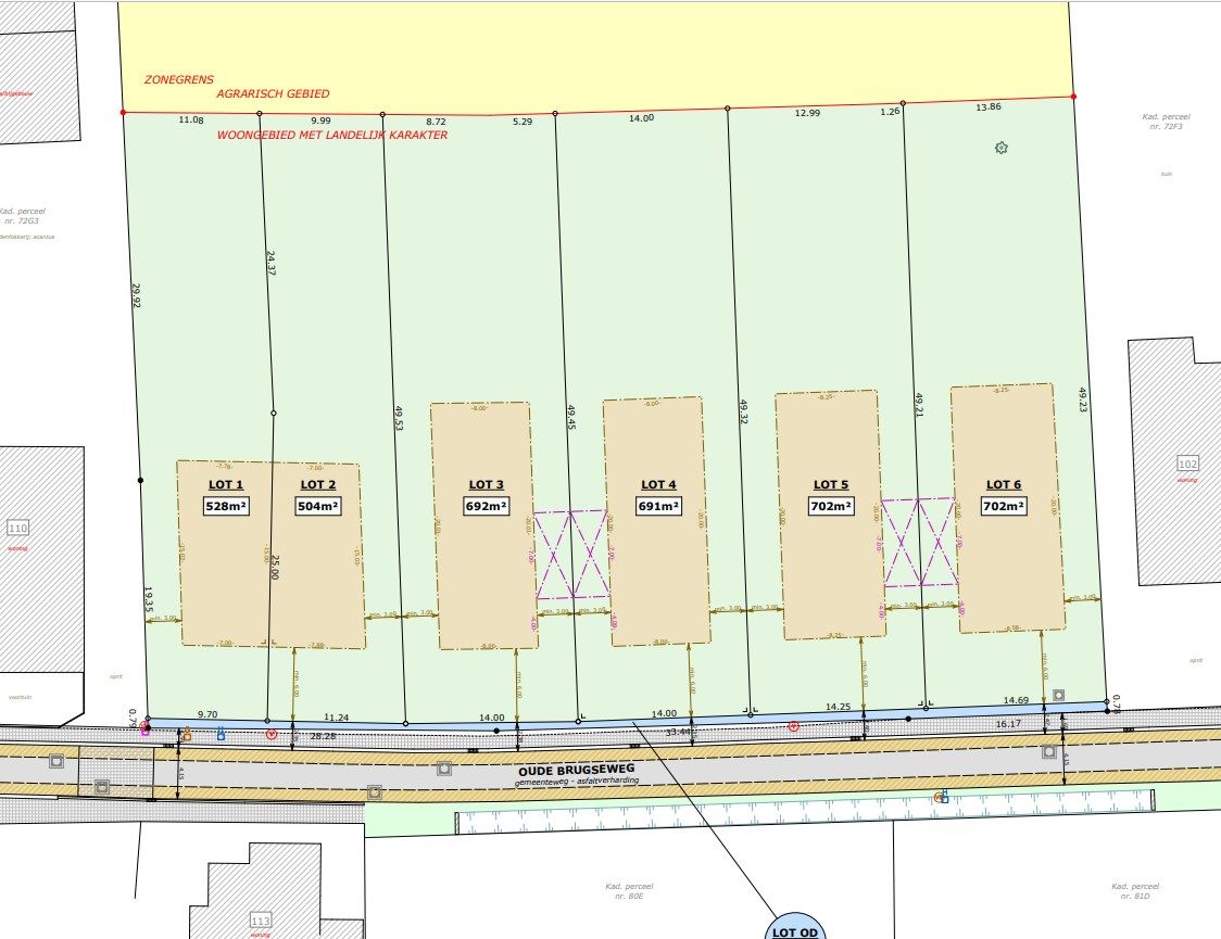 Bouwgrond voor halfopen bebouwing op 528 m² in Oudenburg foto 2