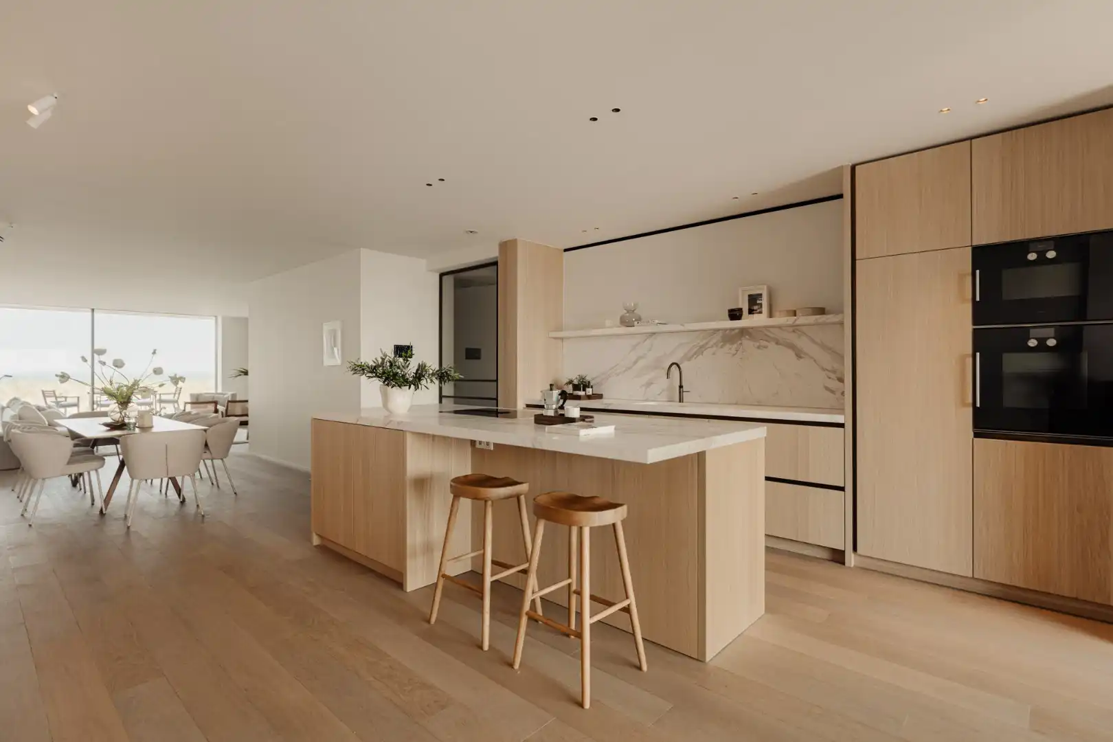 Uiterst smaakvol en top-notch afgewerkt appartement met frontaal zeezicht van het gelijkvloers terras foto 9