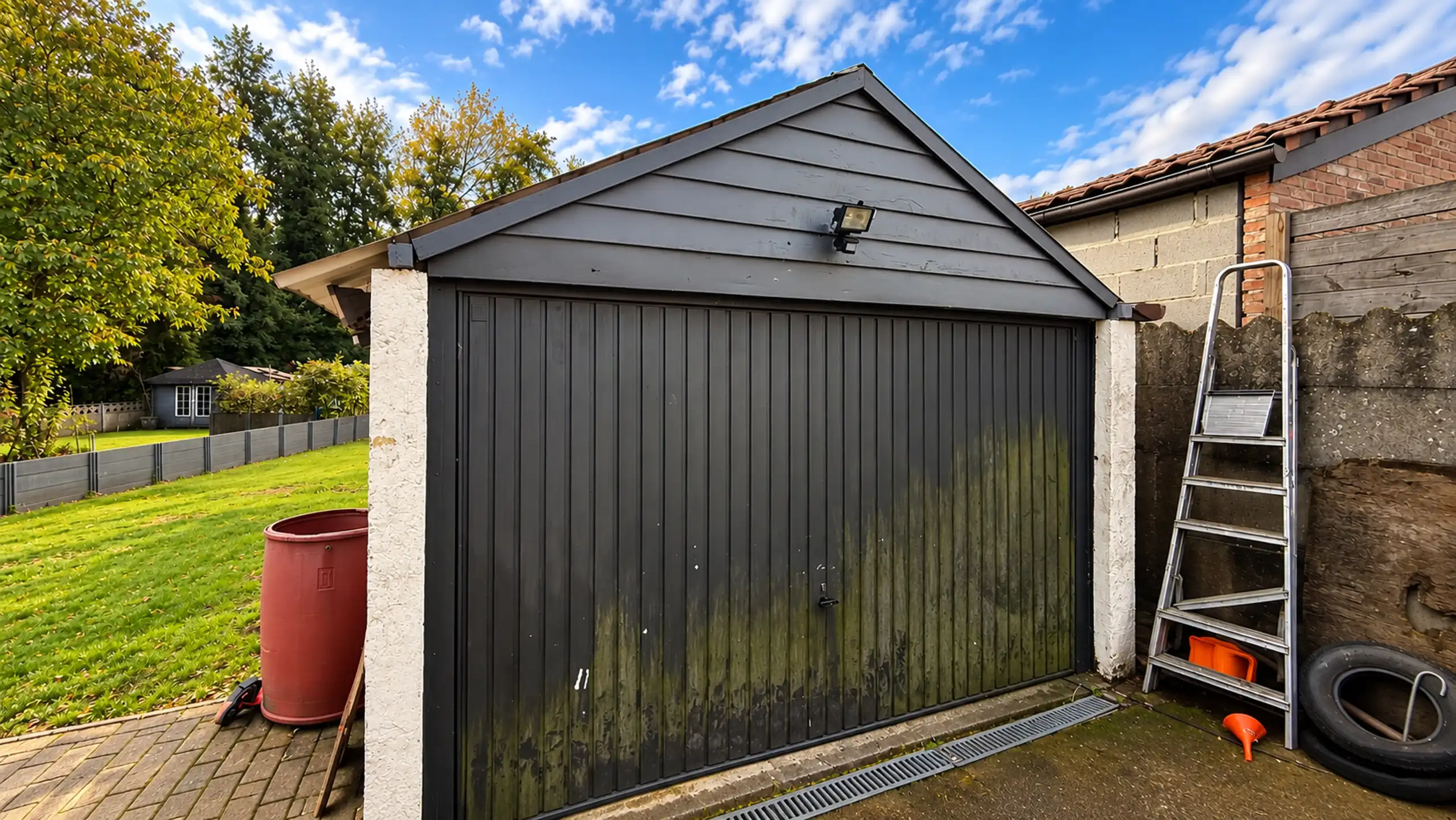 Instapklare halfopen bebouwing met zonnige tuin en garagebox foto 27