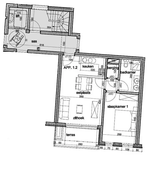 Instapklaar energiezuinig appartement hartje Eernegem, met zonnig terras, topligging. foto 20