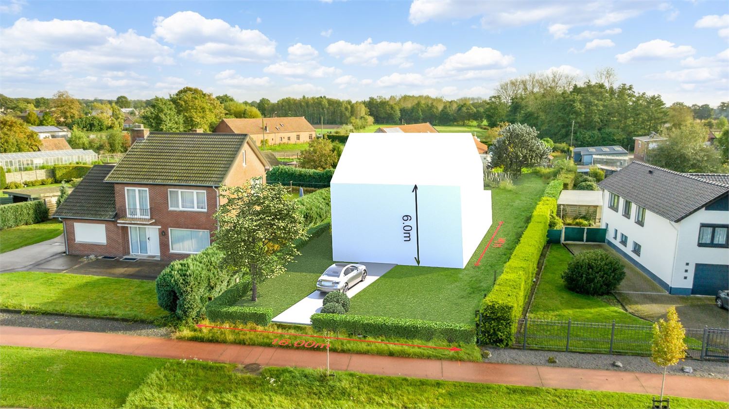 KNAPPE BOUWKAVEL (+-11A86CA) OP GROENE, DOCH CENTRALE EN GUNSTIGE LOCATIE, VLAKBIJ HET CENTRUM VAN BOCHOLT! foto 2