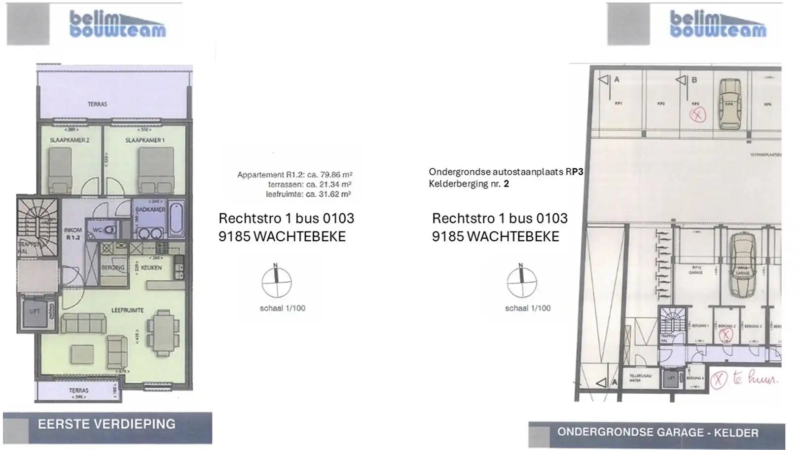 Appartement met 2 slaapkamers- 2 terrassen en ondergrondse autostaanplaats en berging foto 16