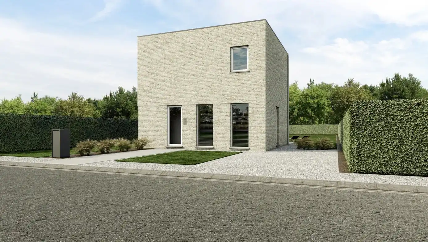 Betaalbare nieuwbouwwoning met 3 slaapkamers op ruim perceel in Lommel. foto {{pictureIndex}}