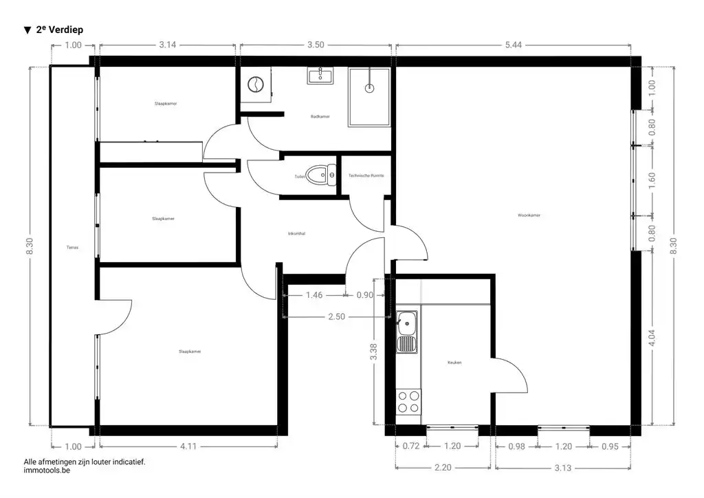 Appartement met 3 slaapkamers, zonnig terras en garagebox foto 18