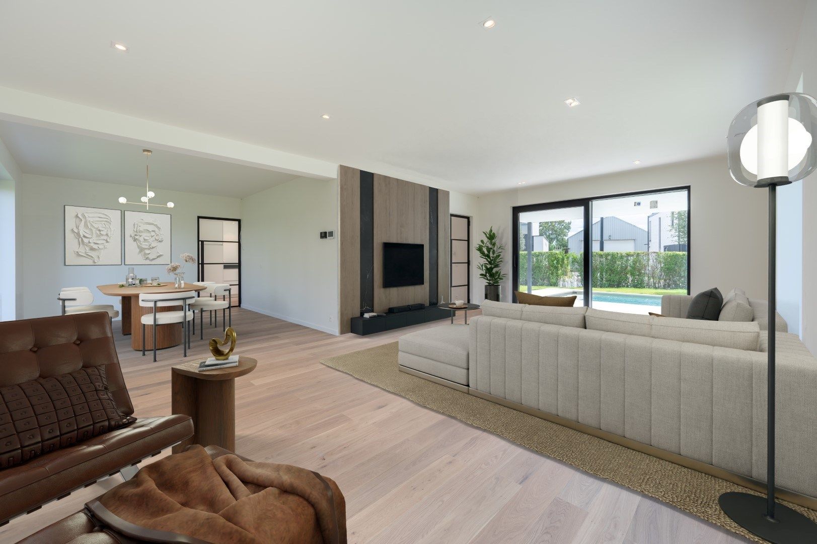 Prachtige alleenstaande en energiezuinige villa met zwembad en alle hedendaags modern comfortgelegen op een terrein van 699 m² en dit in een residentiële villaw foto 43