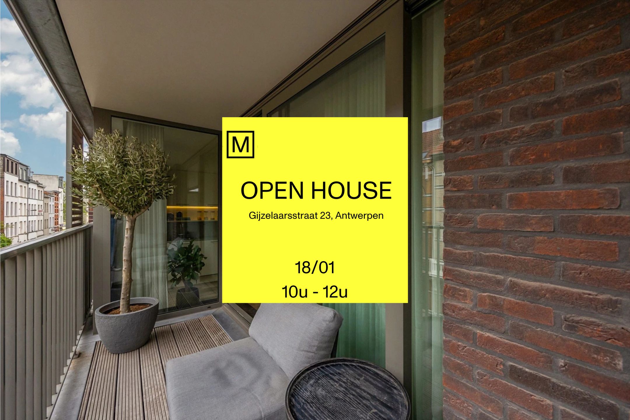 OPEN HOUSE 18/01 - Appartement op 't Zuid met terras en zicht op binnentuin foto {{pictureIndex}}