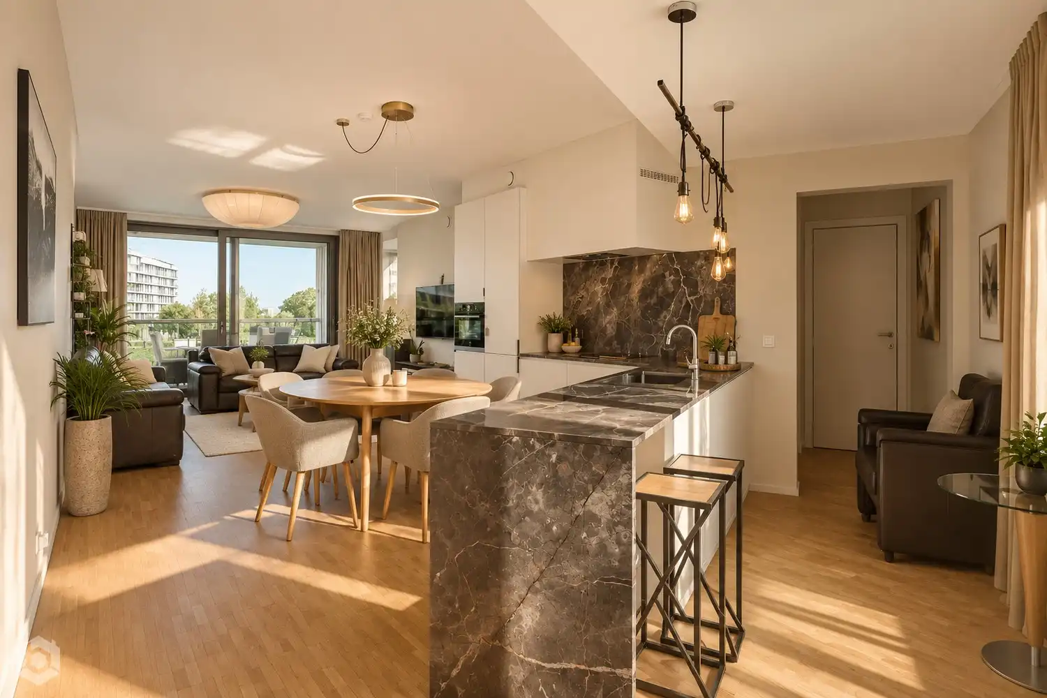 Uniek energiezuinig 3-slpk appartement met 2 bdkrs en 2 terrassen foto {{pictureIndex}}