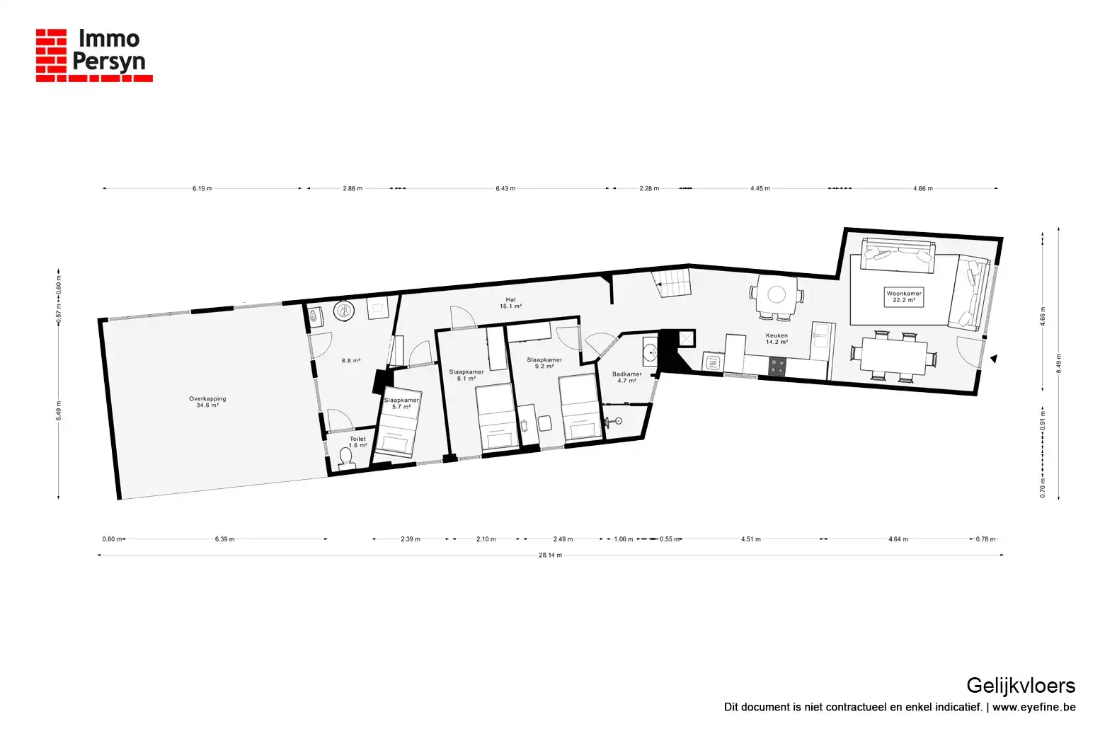 Energiezuinig (EPC C) & veelzijdig: Ruim pand met 3 slaapkamers – Geen renovatieverplichting! foto 21