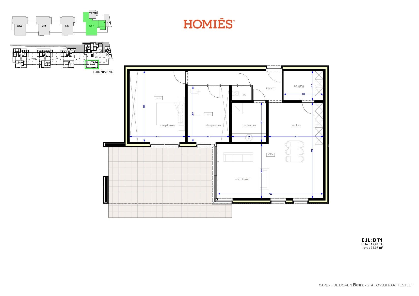 Gelijkvloers appartement 2slpk met riant terras foto 2