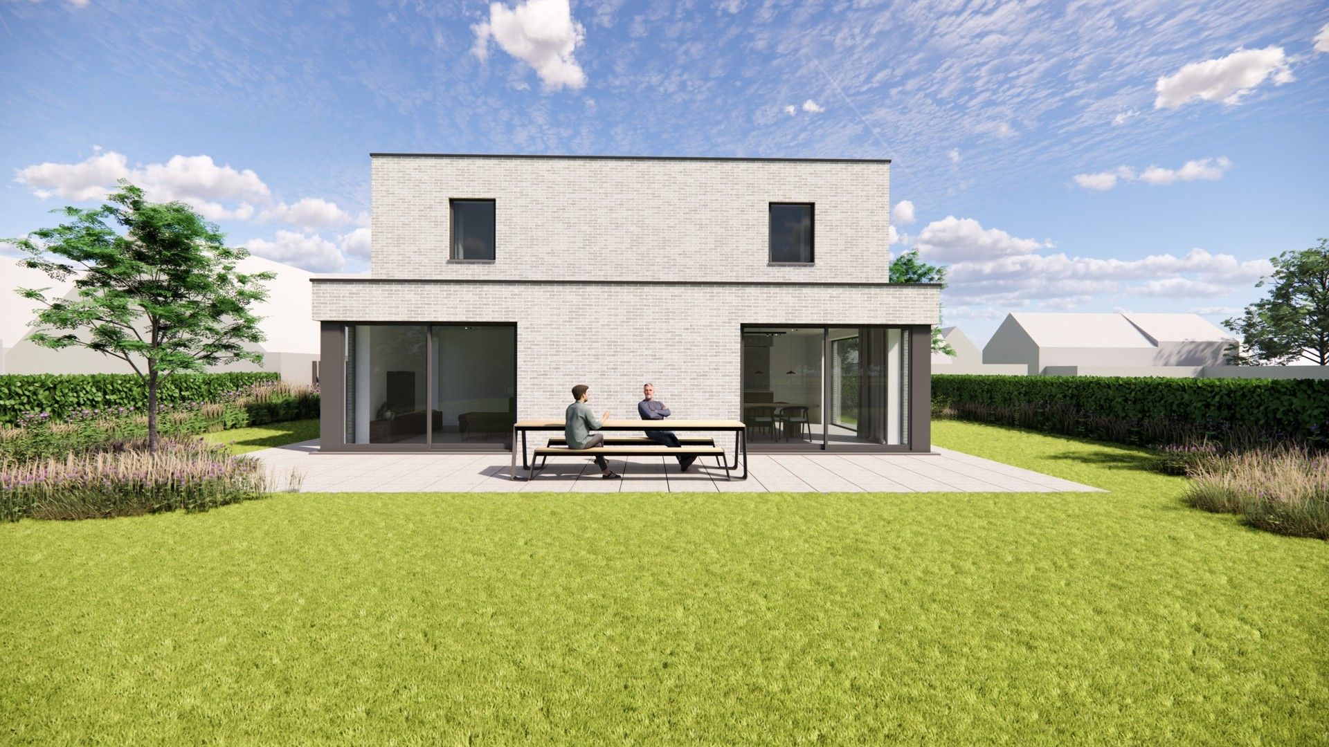 Nog te bouwen nieuwbouw villa met weiland te Sleihage foto 2