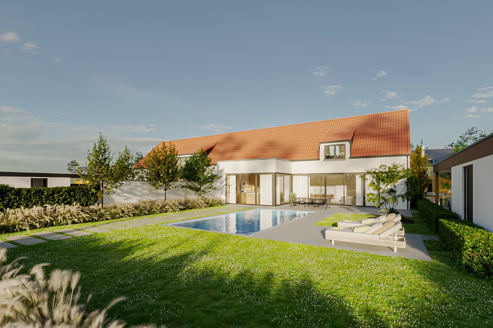 Exclusieve halfvrijstaande woning te koop na transformatie van bestaande hoeve naar 2 casco+ BEN-woningen!  foto 5