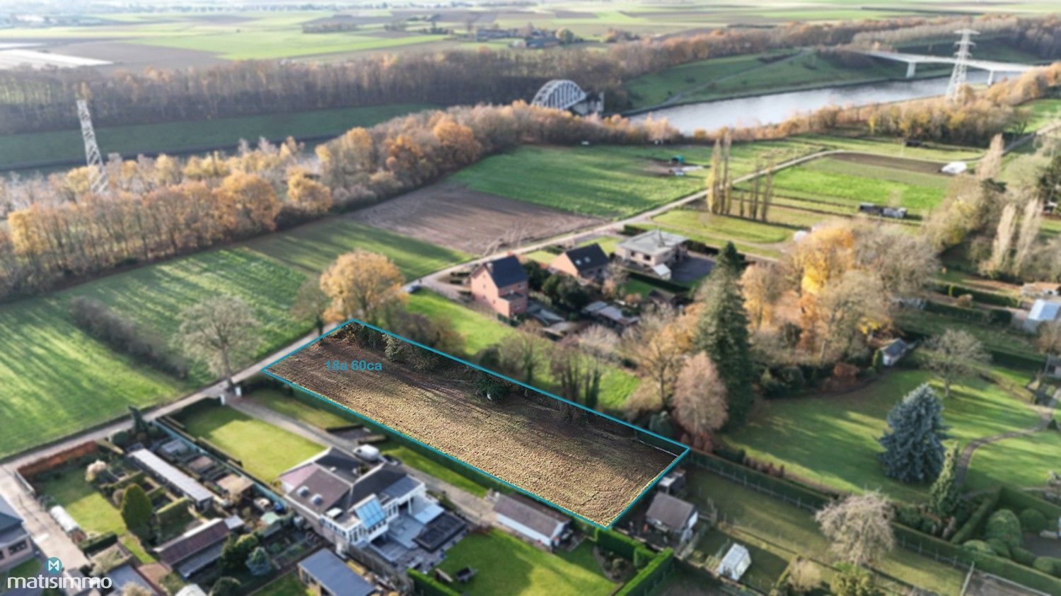 RUIME BOUWGROND VAN 18A 60CA VOOR OPEN BEBOUWING TE LANAKEN foto 4