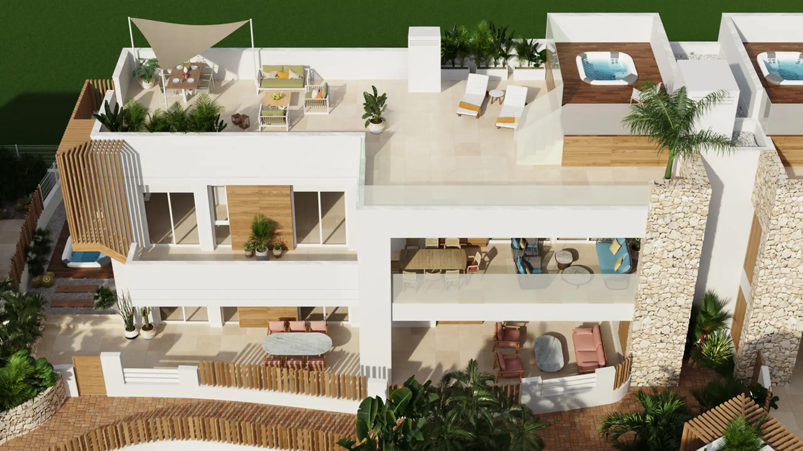 SPANJE - Bungalows  aan €346000.   Villa met dakterras.€479000.   foto {{pictureIndex}}