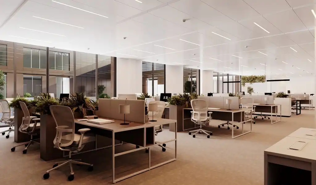 Kantoren te huur in nieuwbouwproject Ouverture tegenover KBC toren te Gent foto 9