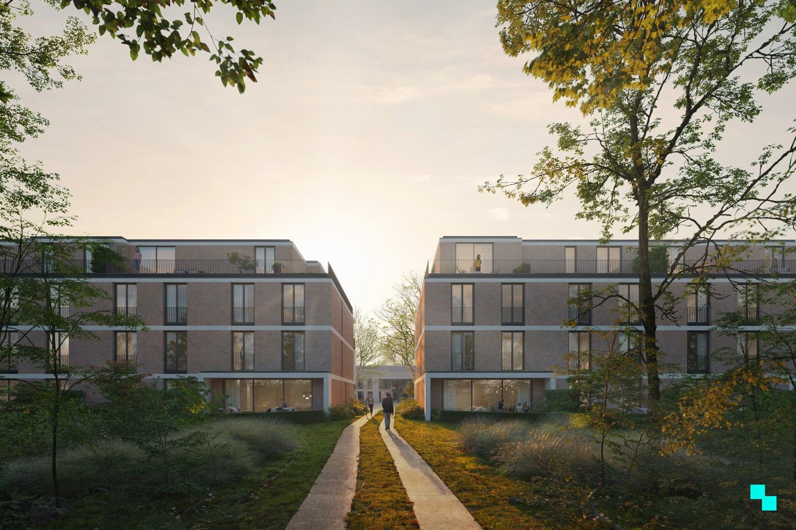 Stedelijk wonen en een groene omgeving foto {{pictureIndex}}