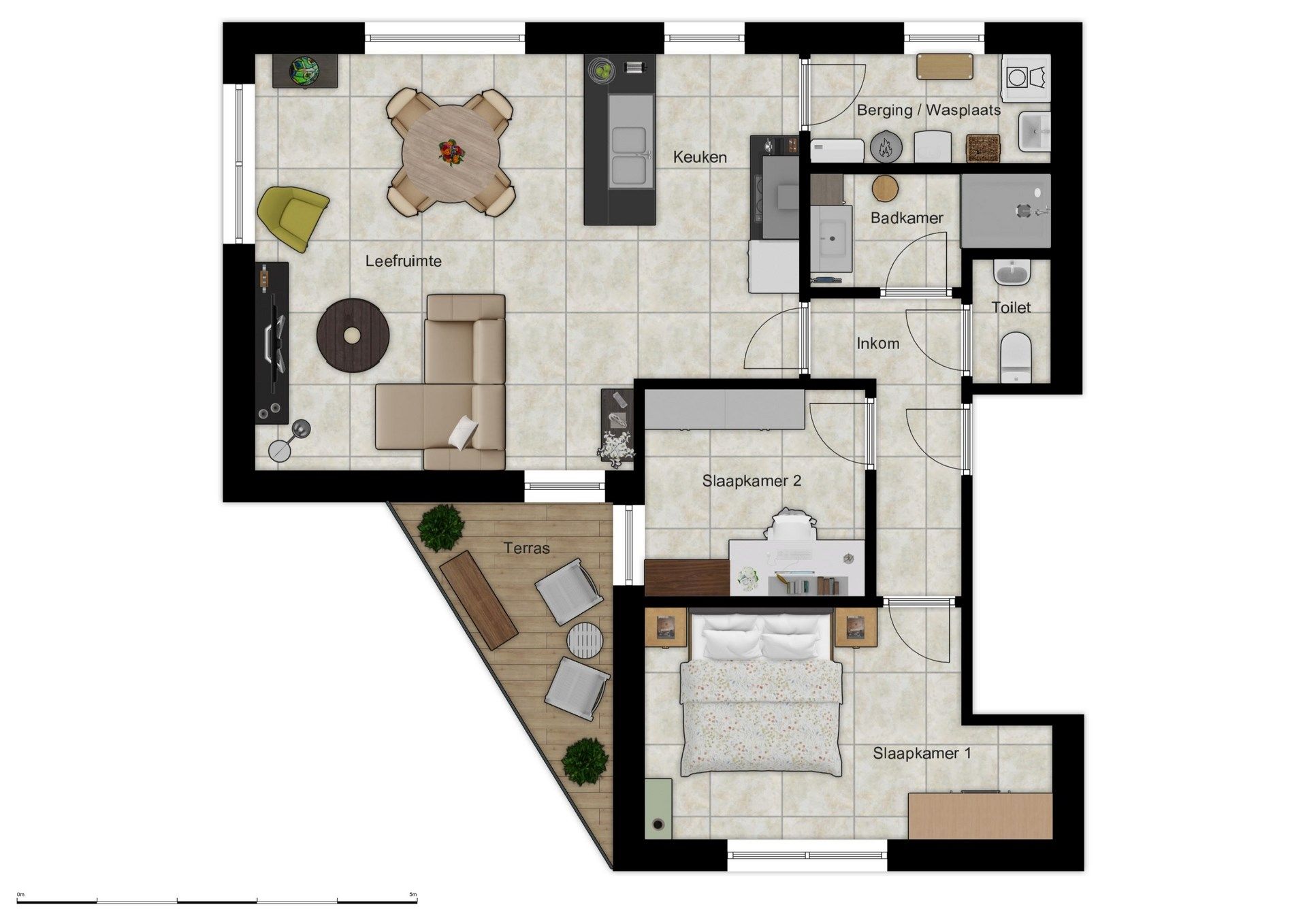 Recent appartement (2020) met 2 slaapkamers en overdekte parkeerplaats foto 13