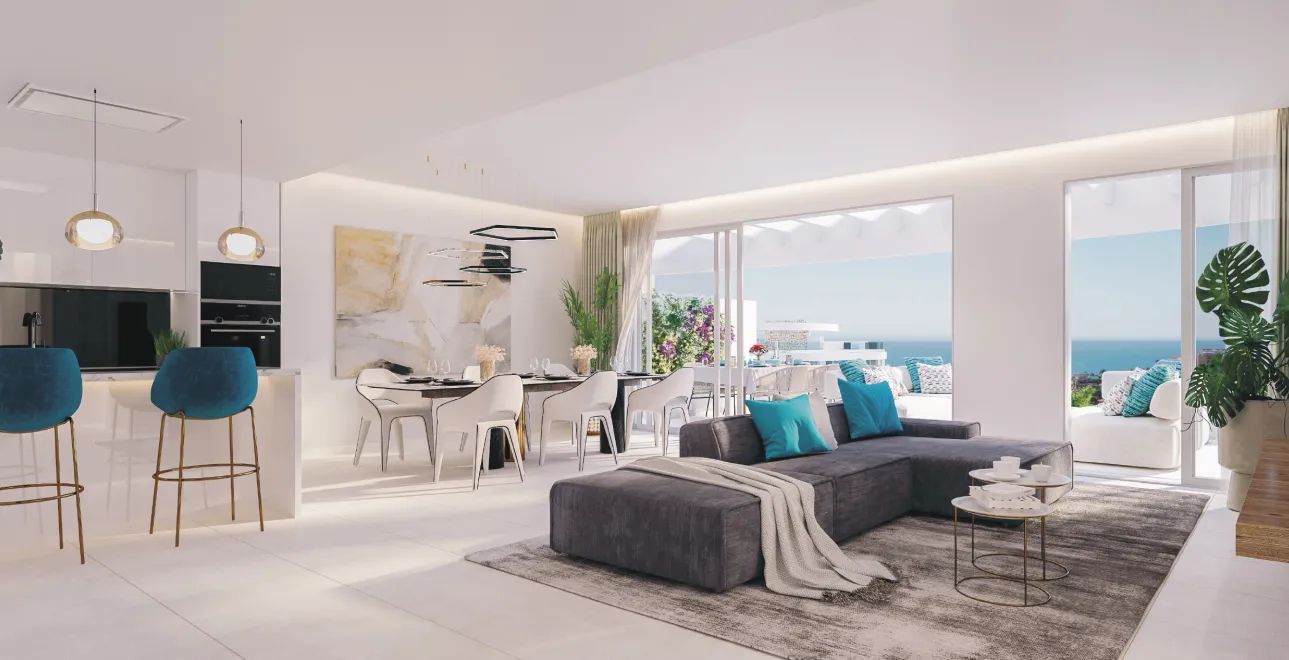 Luxe appartementen en penthouses met panoramisch zeezicht in Mijas foto 3