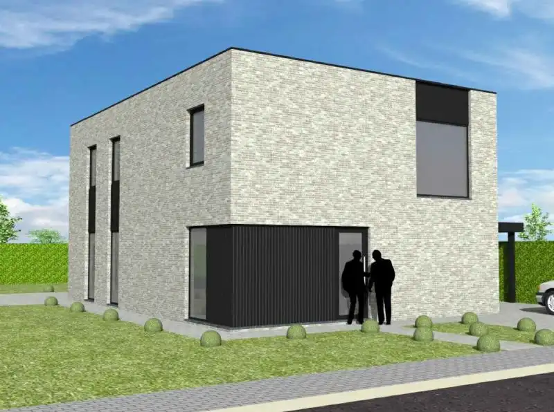 Nieuw te bouwen alleenstaande woning te Avelgem. foto {{pictureIndex}}