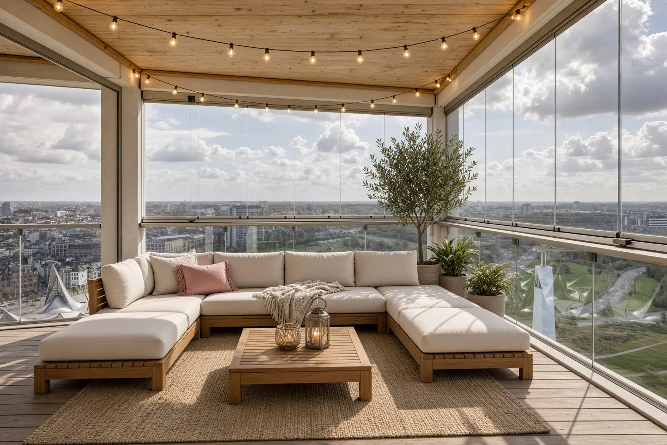 Uitzonderlijk hoekappartement op de 23ste verdieping met zicht over de skyline van Antwerpen.&nbsp; foto 2