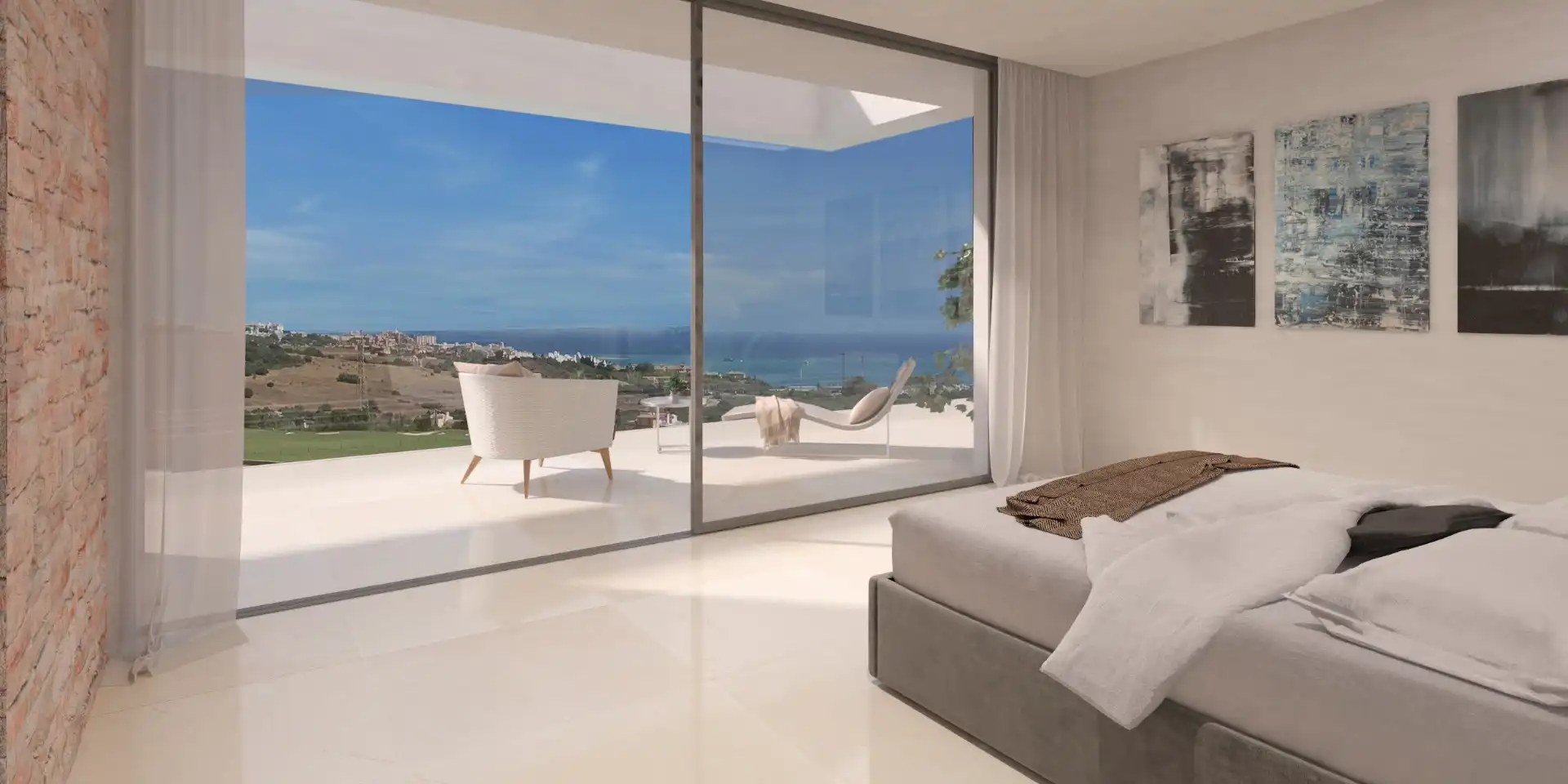 Nieuw te bouwen villa met zicht op golf en zee te Elviria. foto 5