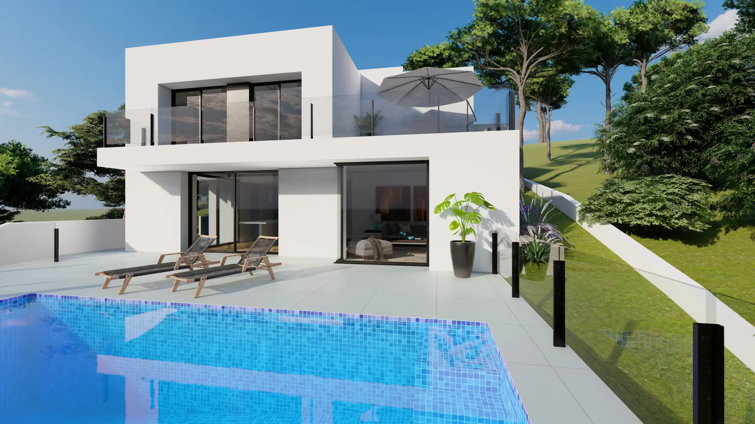 SPANJE VILLA- EXCLUSIEF GELEGEN  ZEEZICHT 2/bed/3/bad. foto 5