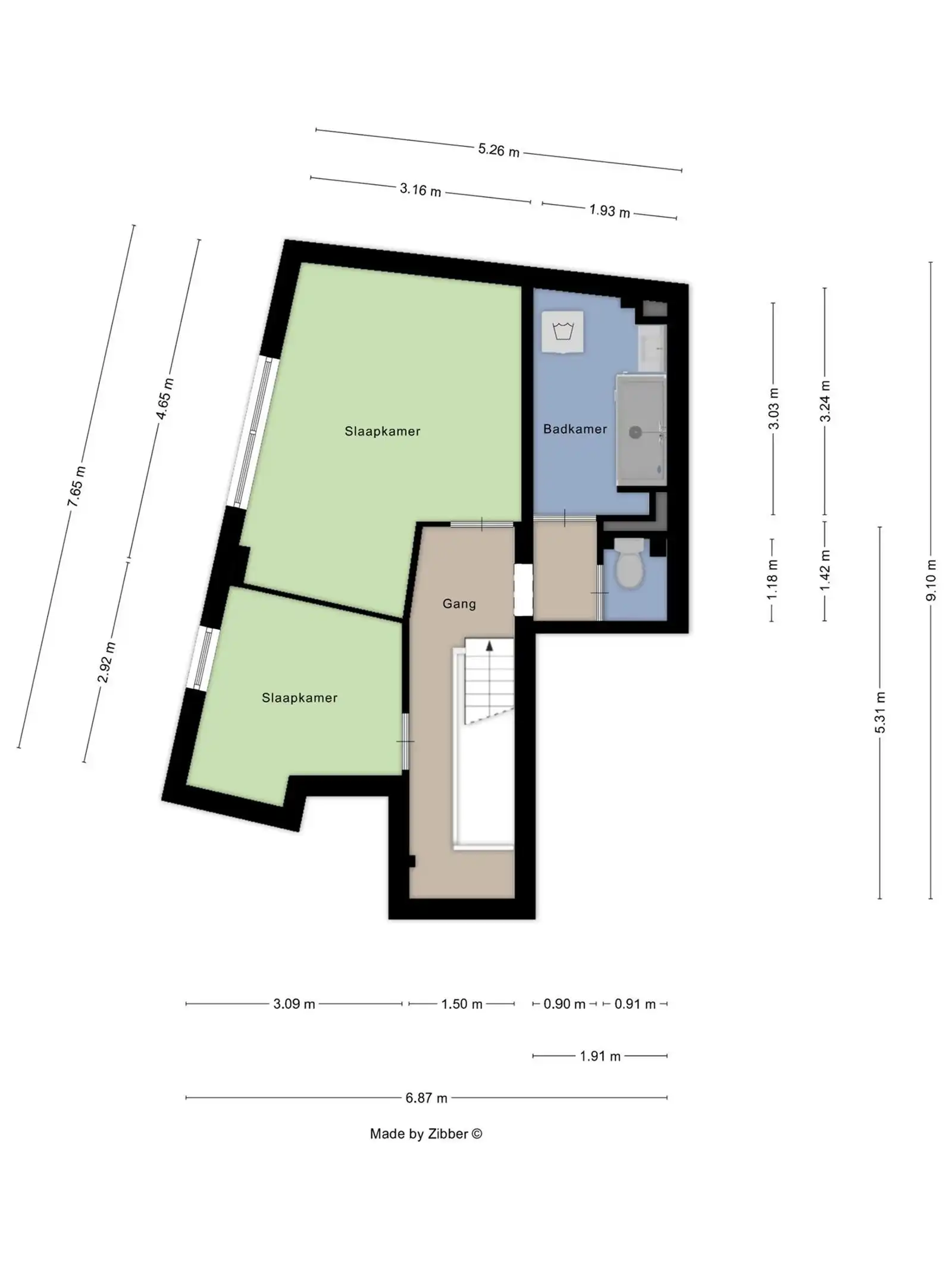 Duplex appartement met 2 slaapkamers foto 7