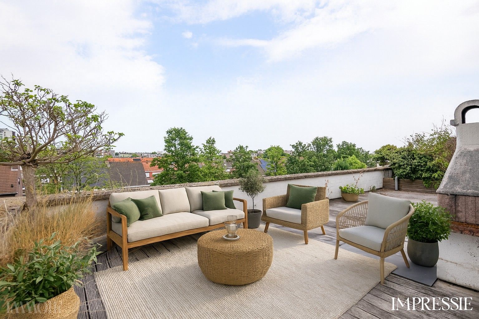 Instapklaar dakappartement met terras en panoramisch zicht in Merksem foto 14