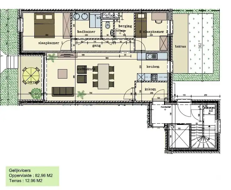 Appartement met 2 slaapkamers en garagebox te Westrozebeke foto 14
