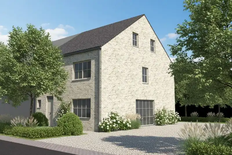 Nieuw te bouwen halfopen woning te Aalter. foto {{pictureIndex}}