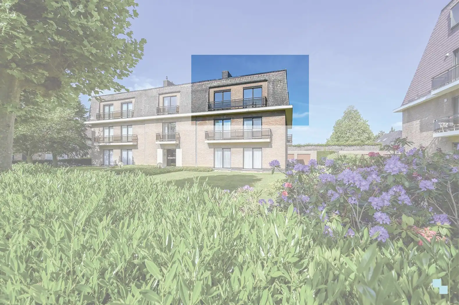 Tweeslaapkamerappartement met garage op een rustige locatie in Beveren-Leie foto 2