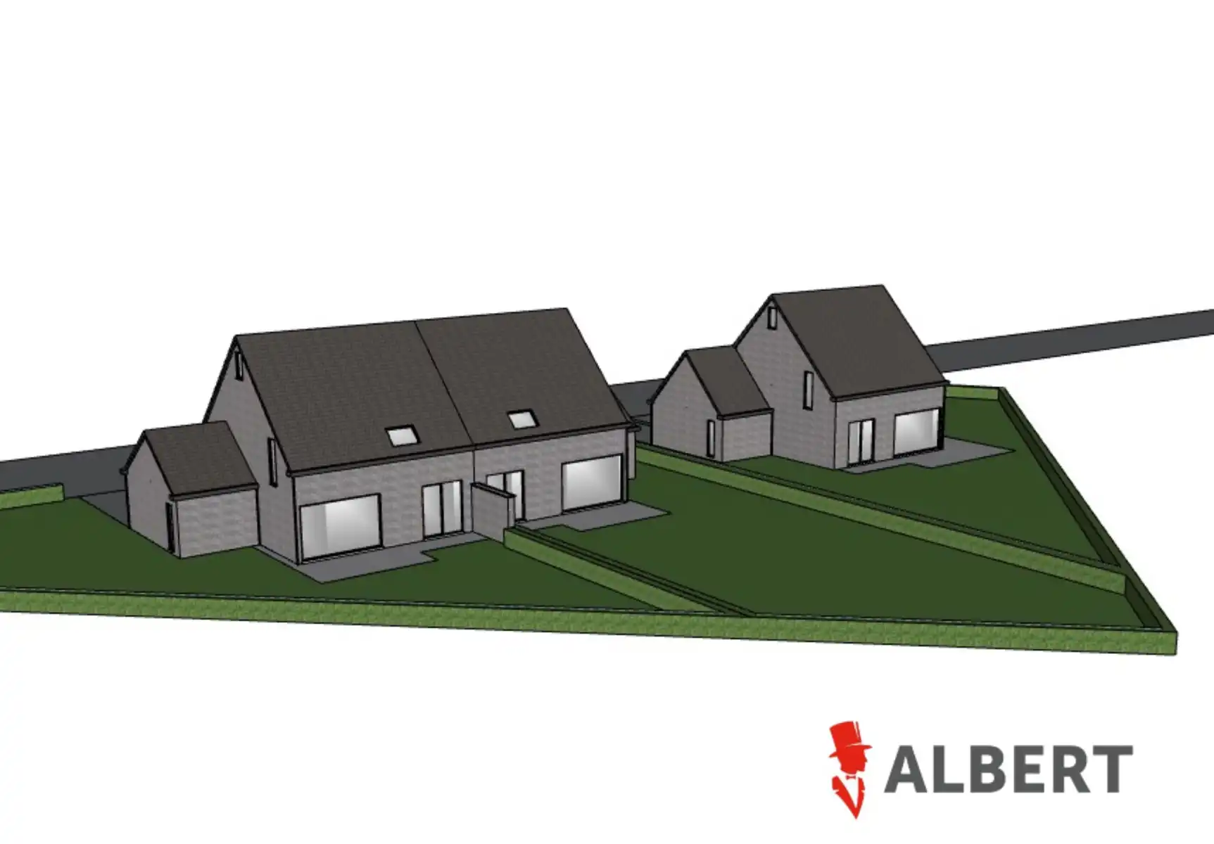 Bouwgrond voor 1 open en 2 halfopen bebouwing(en) foto 3