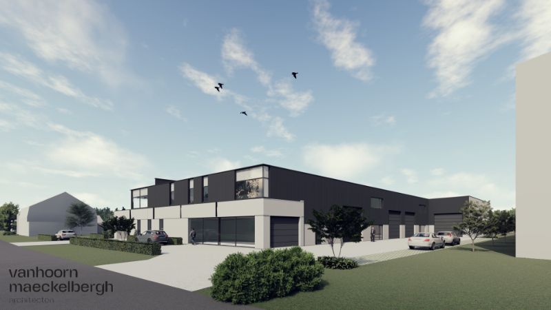 Nieuwbouw KMO units voorzien van kantoren, parkeergelegenheid - Sleidinge foto 2