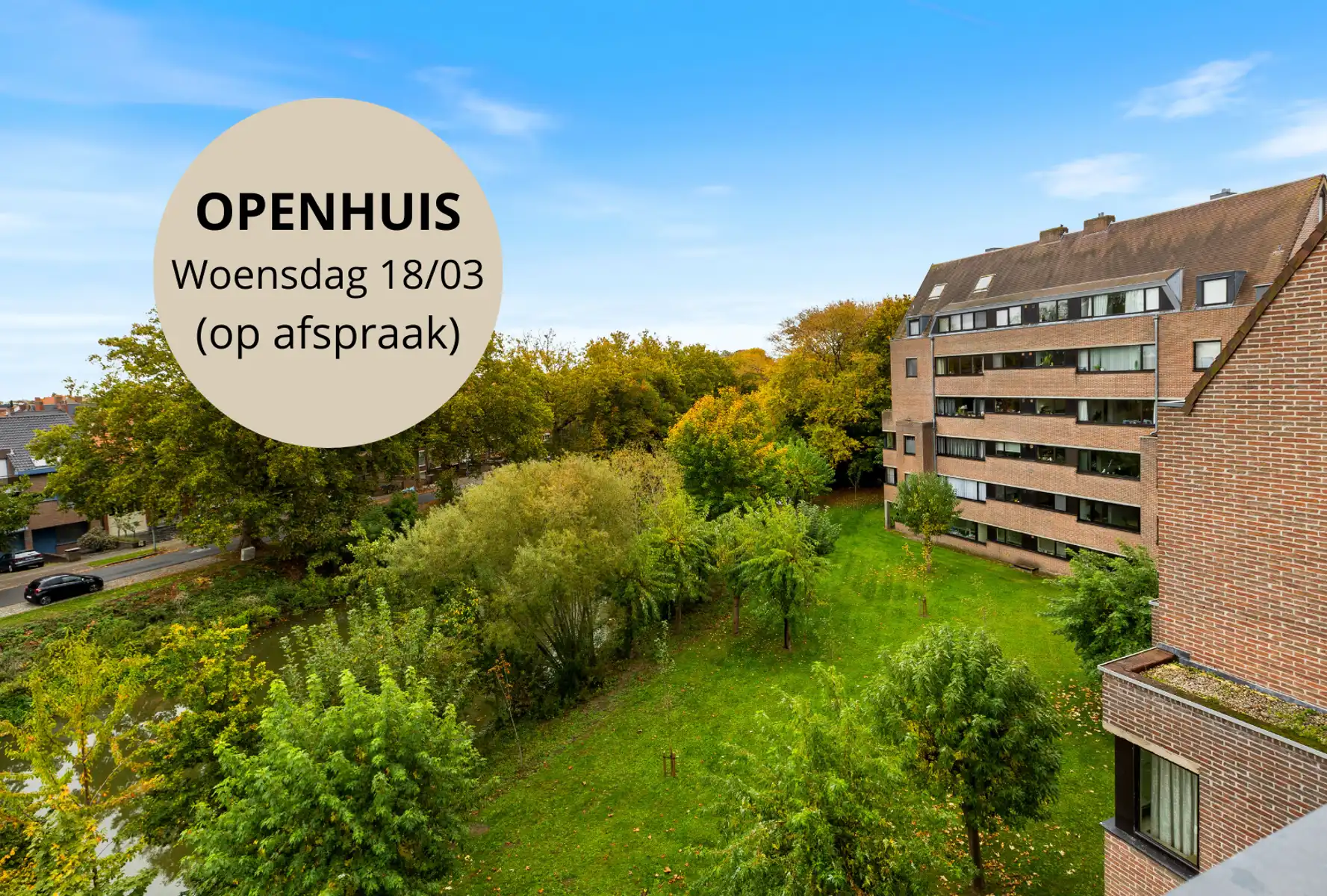 Ruime 3 slpk. duplex met waterzicht nabij centrum Brugge foto {{pictureIndex}}