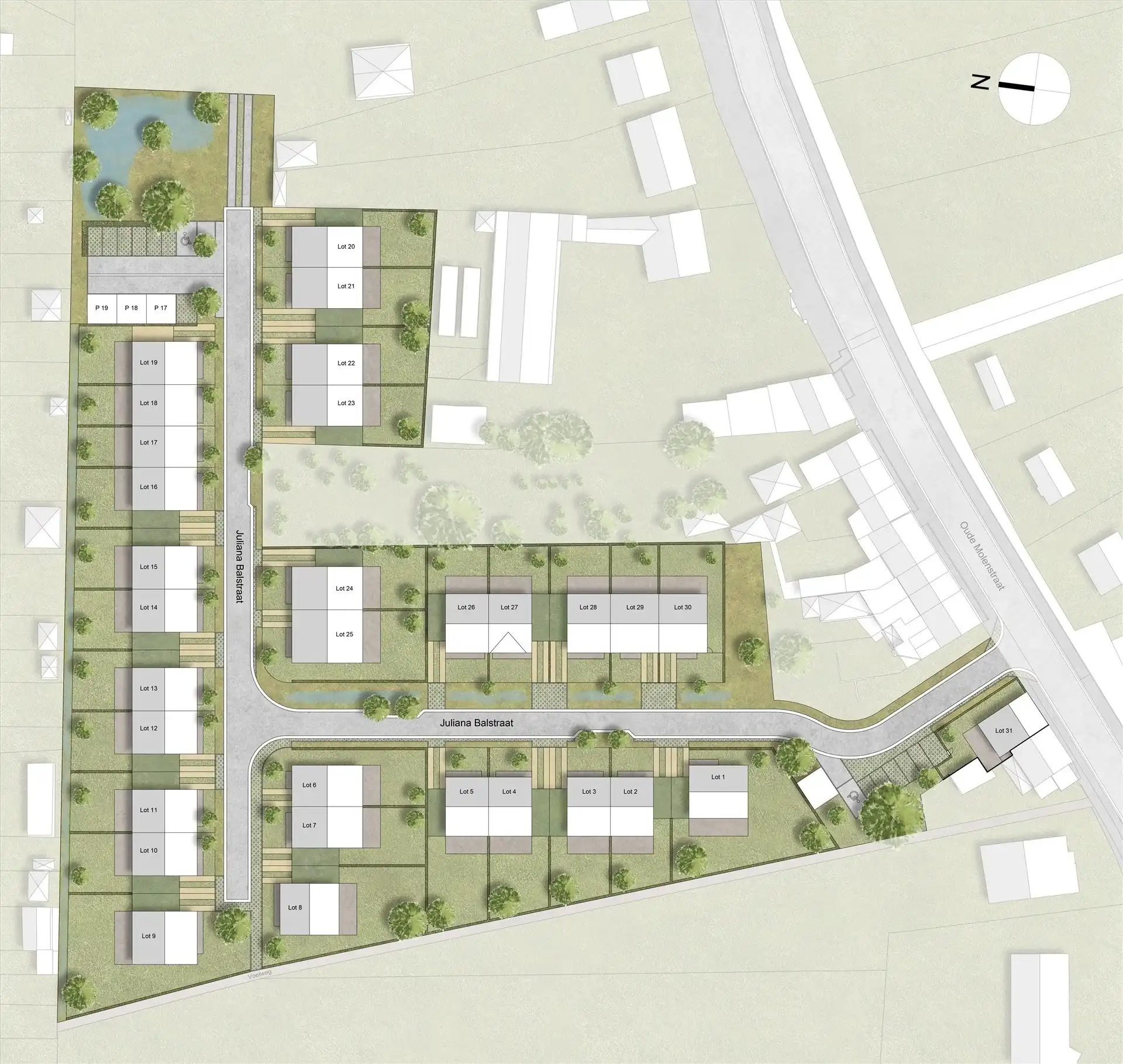 Perceel bouwgrond voor halfopen bebouwing in nieuw woonproject De Klingerie (315m²) foto 2