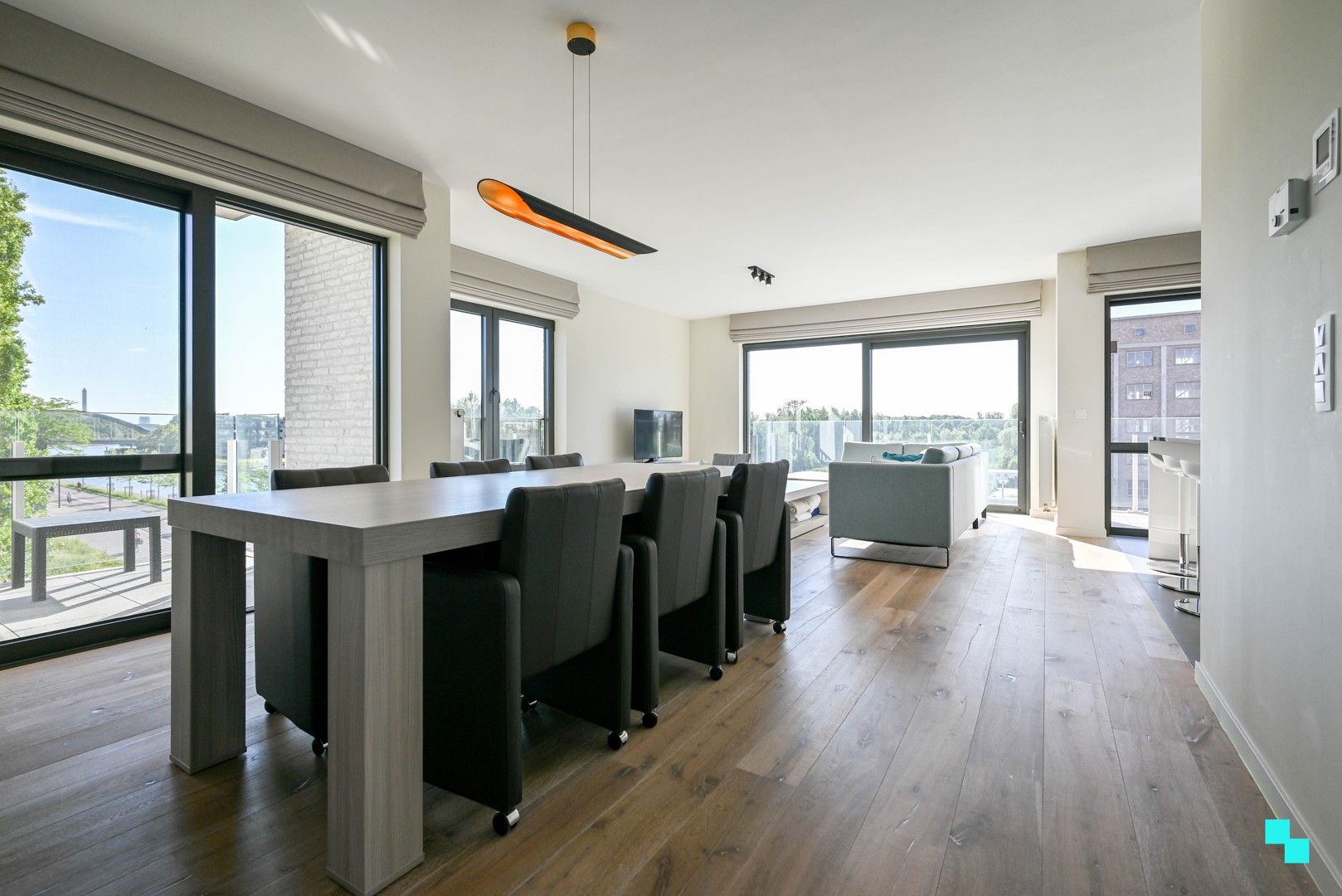 Geweldig hoekappartement met spectaculair panorama over de oevers van de Leie foto 5