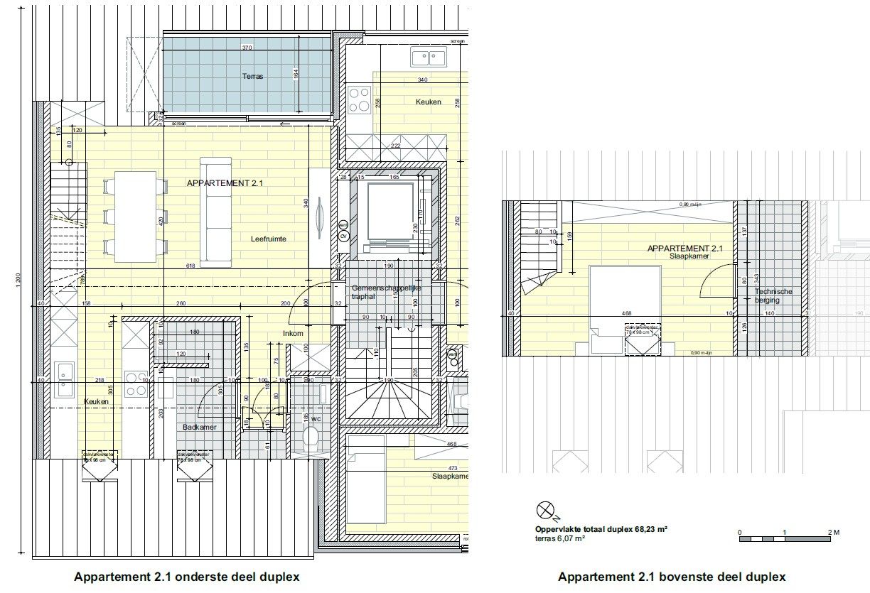 Nieuwbouwappartement (6%) te koop centrum Waregem: Dakappartement met 1 slaapkamer en leuk terras. foto 4