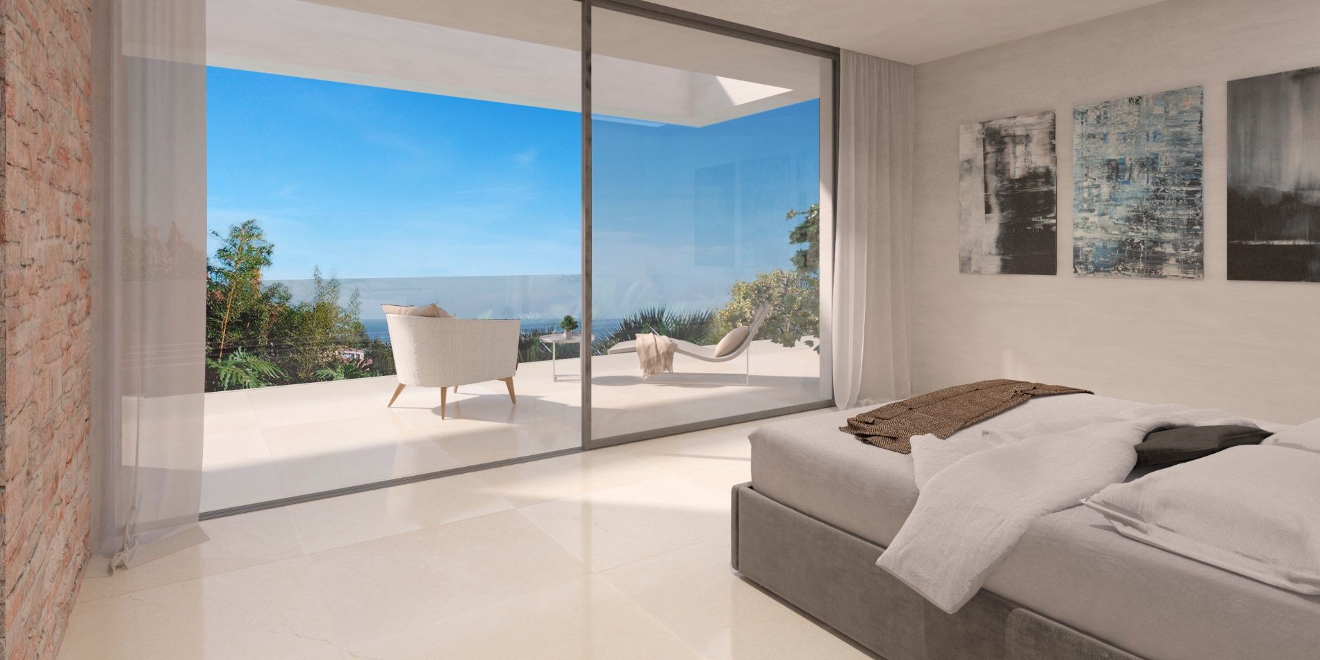 Nieuw te bouwen villa met zicht op golf en zee te Elviria. foto 4