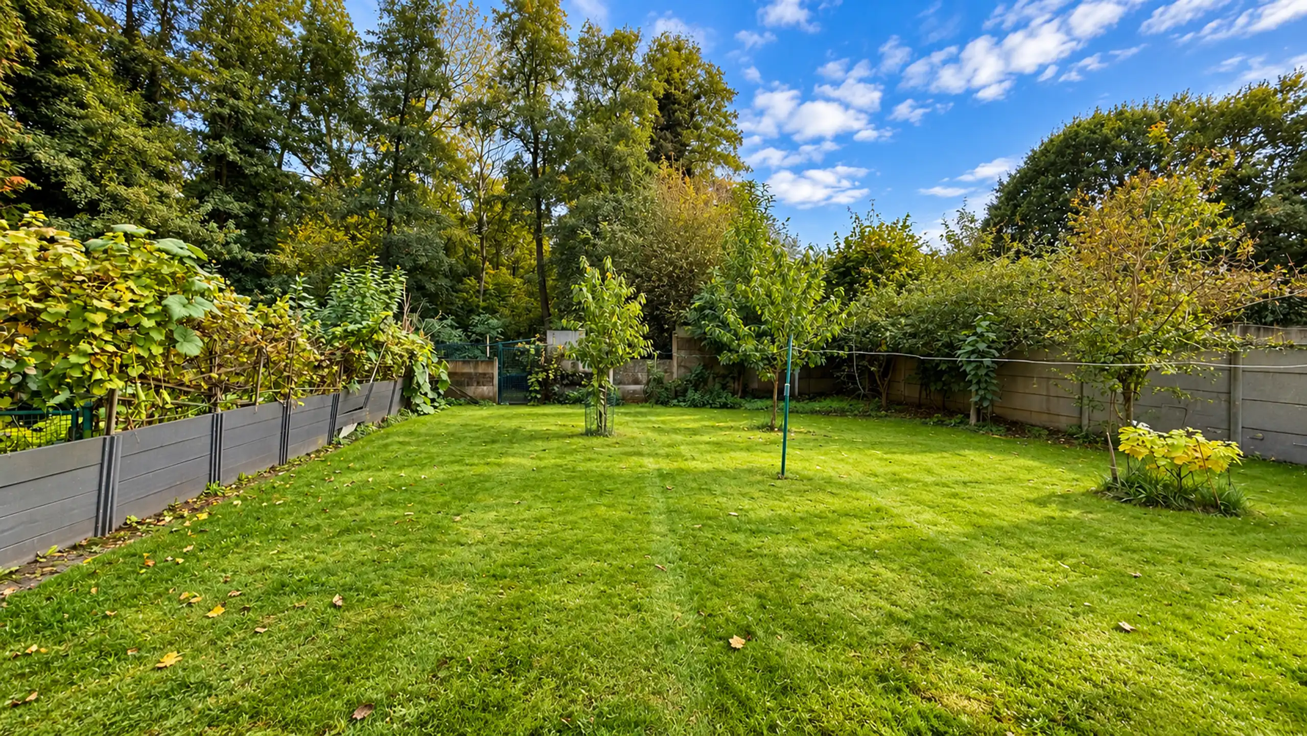 Instapklare halfopen bebouwing met zonnige tuin en garagebox foto 31