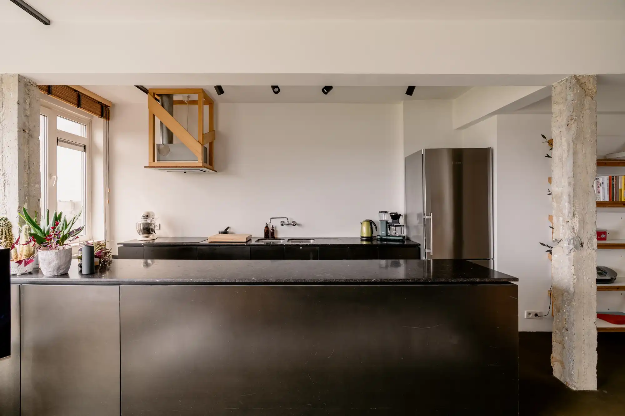 Een architecturaal penthouse met zicht op groene kruinen en het Koninklijk Museum van Schone Kunsten foto 6