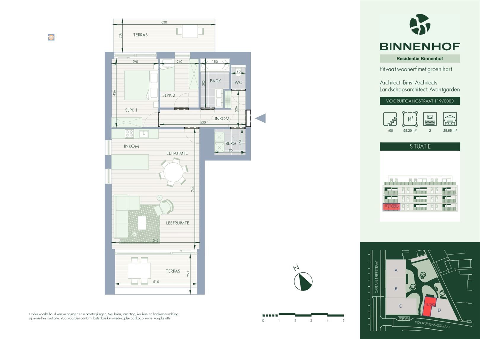 Ruim gelijkvloers appartement met twee slaapkamers en ruim terras foto 8