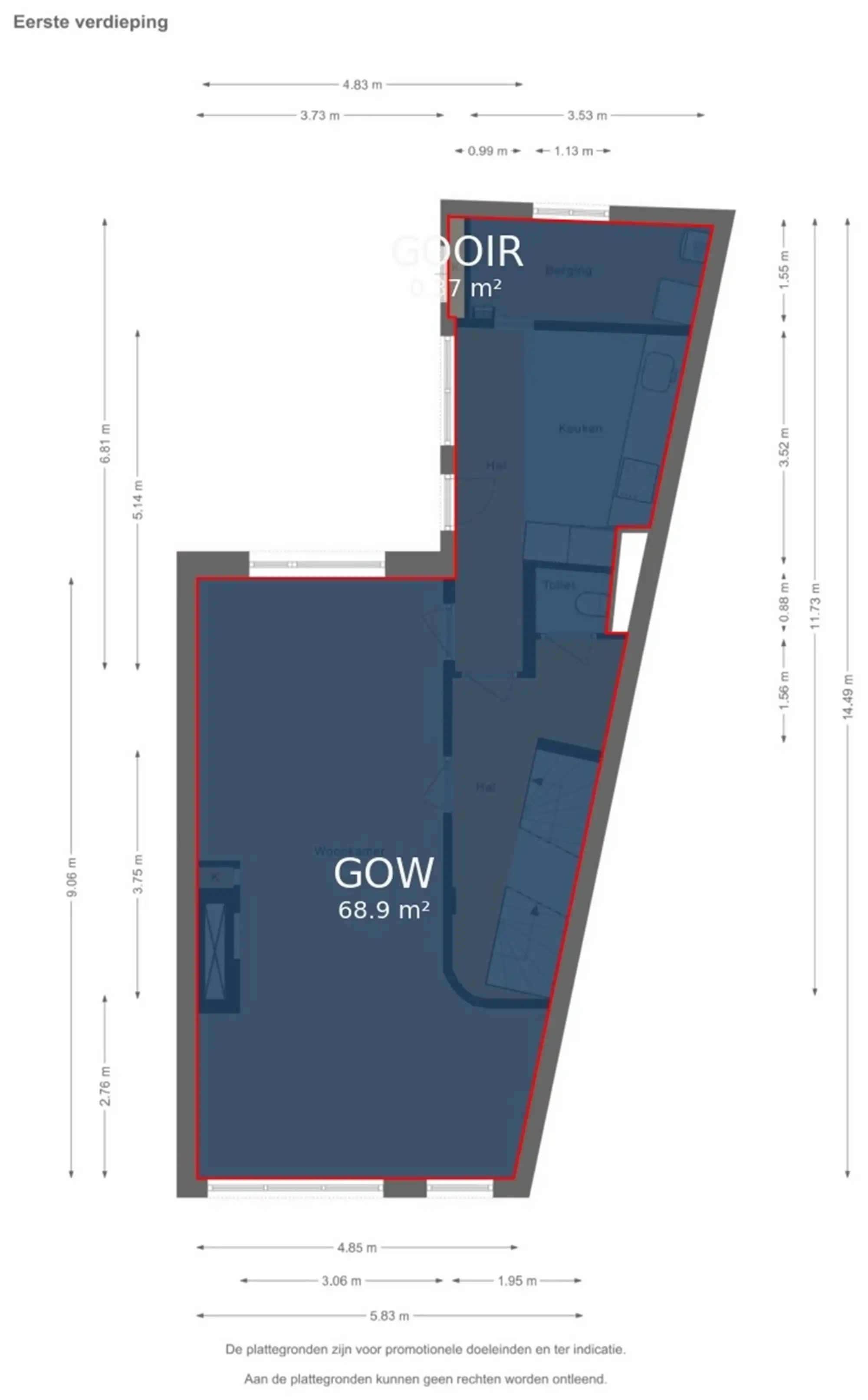 Triplexappartement (160 m²) met privé-ingang foto 57