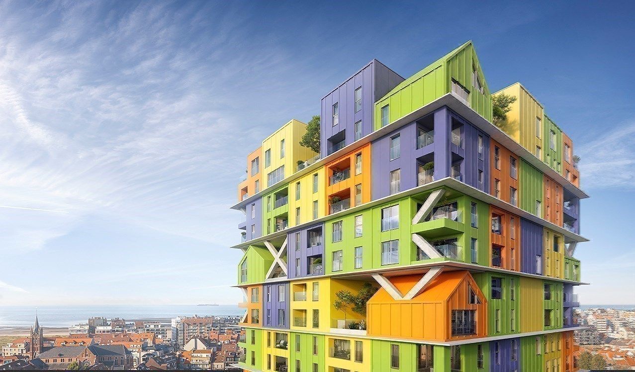 HOOST is een iconische toren met een expressief gevelontwerp op enkele honderden meters van de zee foto 14